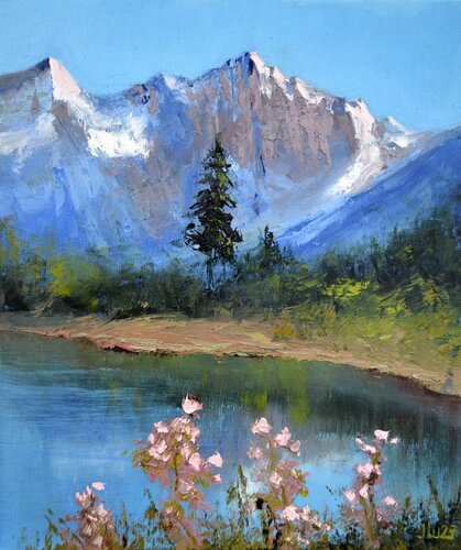 Mountain flowers by Elena Lukina, Painting for Sale on Singulart