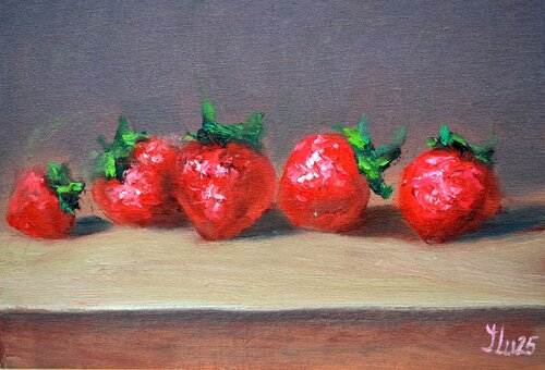 Strawberries von Elena Lukina, Malerei kaufen auf Singulart