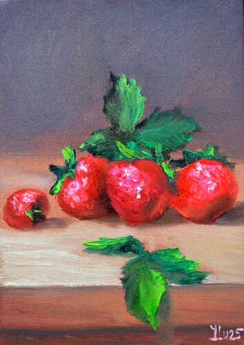 Strawberries 30Х21 von Elena Lukina, Malerei kaufen auf Singulart