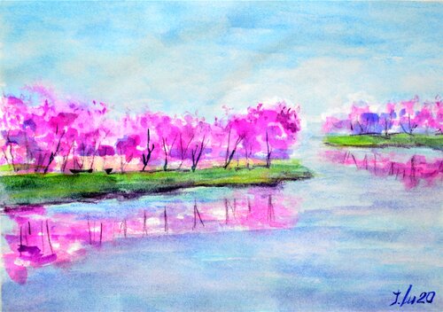 Spring Reflection von Elena Lukina, Malerei kaufen auf Singulart