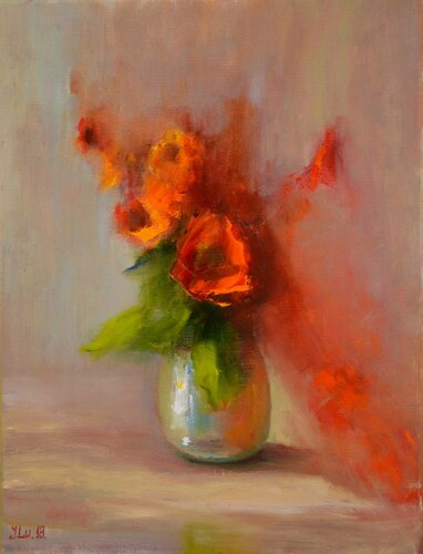 Poppy Fantasy van Elena Lukina, Schilderij te koop op Singulart