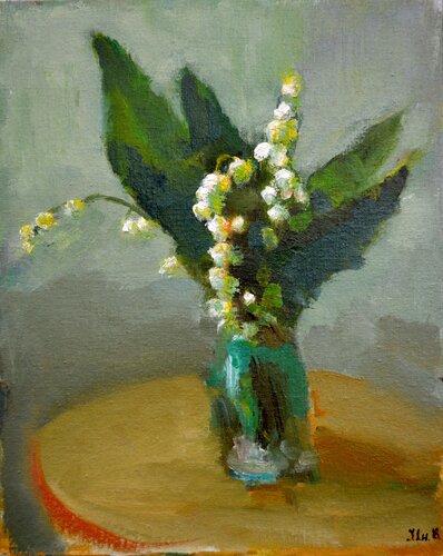 Lilies of the Valley van Elena Lukina, Schilderij te koop op Singulart