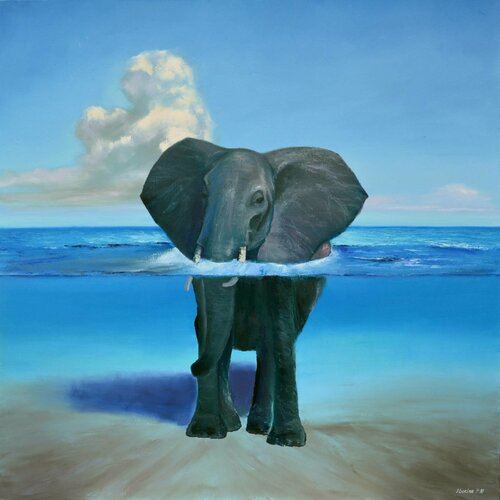 3D Under the water di Elena Lukina, Pittura in vendita su Singulart