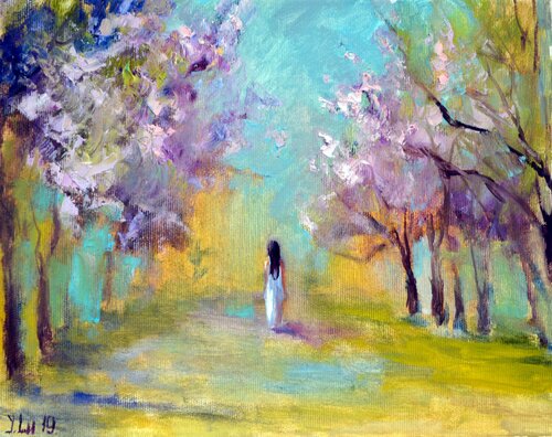 Blooming Alley van Elena Lukina, Schilderij te koop op Singulart