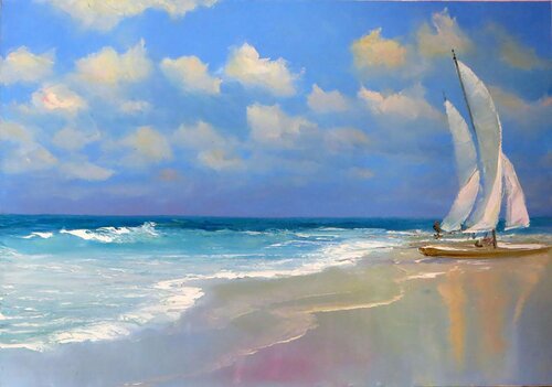 Gravity of Light: The Silent Voyage von Elena Lukina, Malerei kaufen auf Singulart