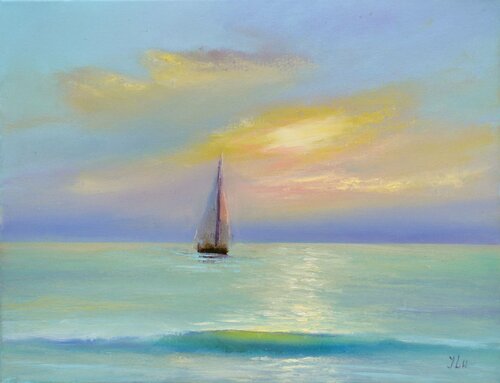 Sailboat di Elena Lukina, Pittura in vendita su Singulart
