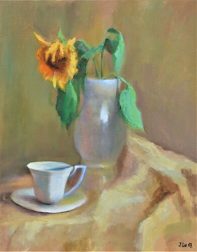 Sunflower von Elena Lukina, Malerei kaufen auf Singulart