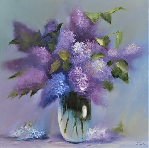 LILAC BOUQUET di Elena Lukina, Pittura in vendita su Singulart