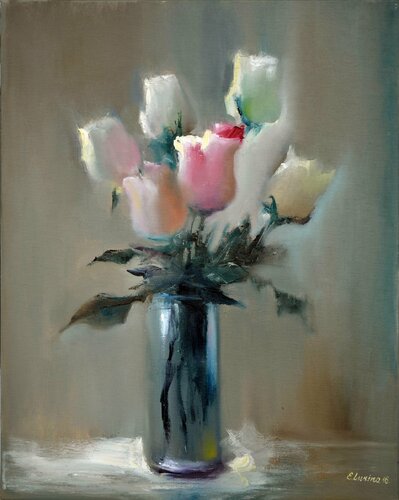 7 roses van Elena Lukina, Schilderij te koop op Singulart