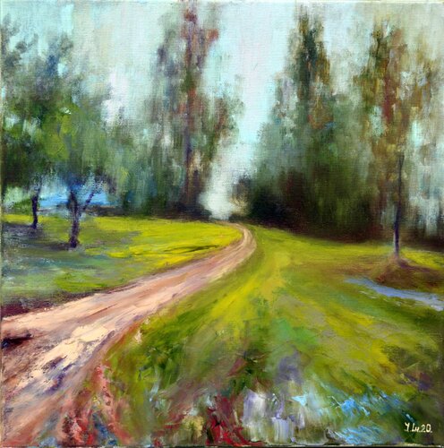 Road to the sea di Elena Lukina, Pittura in vendita su Singulart