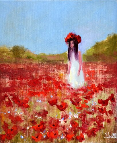 Poppy Fairy van Elena Lukina, Schilderij te koop op Singulart