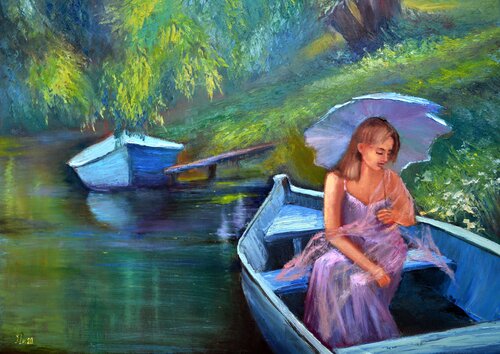 Magic River de Elena Lukina, Pintura a la venta en Singulart