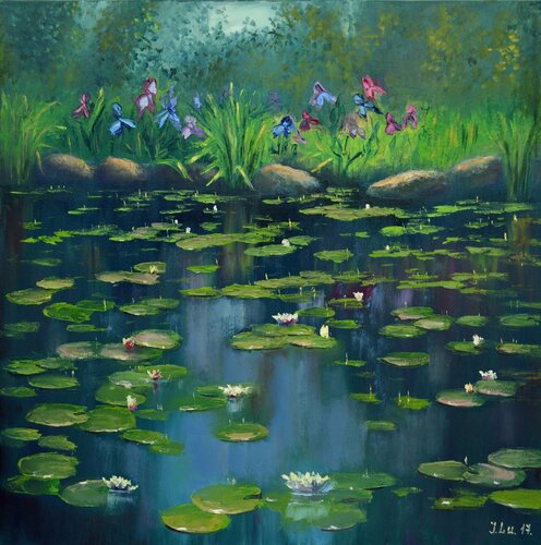 Funny pond di Elena Lukina, Pittura in vendita su Singulart