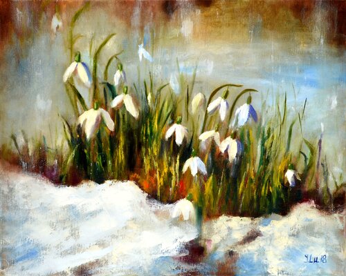 Snowdrops von Elena Lukina, Malerei kaufen auf Singulart