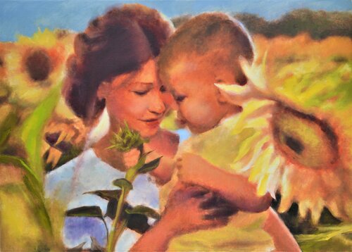 Sunshine Happiness van Elena Lukina, Schilderij te koop op Singulart