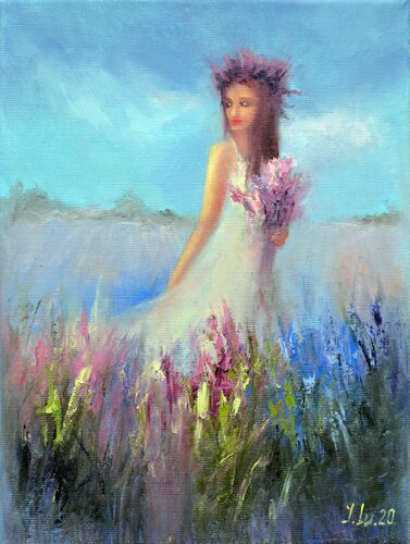 Lavender paradise di Elena Lukina, Pittura in vendita su Singulart