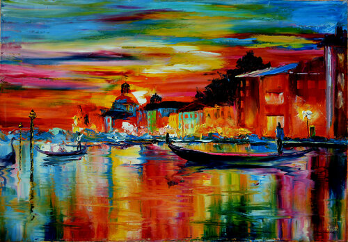 Venice in night lights Elena Lukina