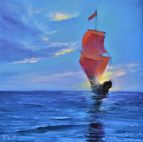 Scarlet Sails van Elena Lukina, Schilderij te koop op Singulart