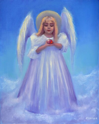 An Angel's Gift van Elena Lukina, Schilderij te koop op Singulart