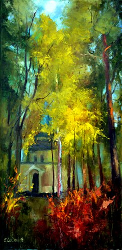 In the autumn decoration van Elena Lukina, Schilderij te koop op Singulart