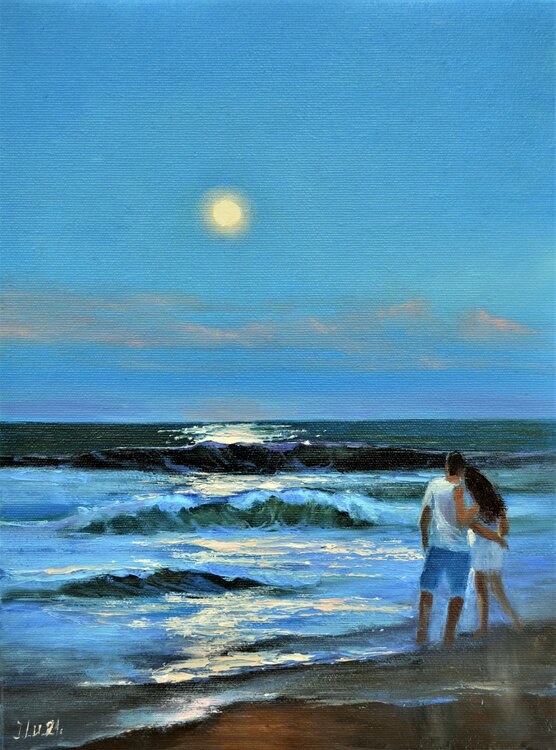 Romantic blues 40X30 Elena Lukina