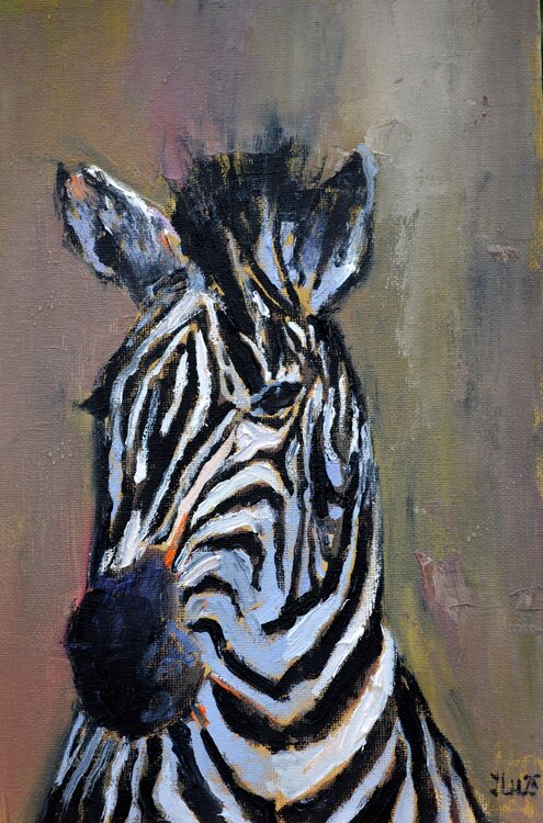 Zebra portrait Elena Lukina