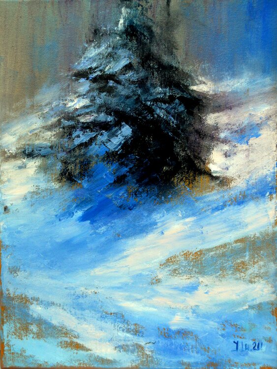 Christmas tree in the snow Elena Lukina