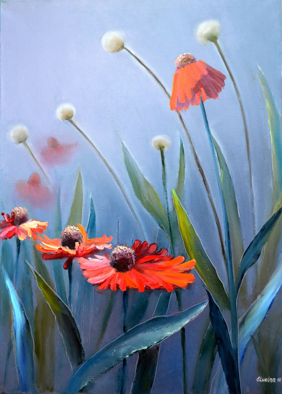 In Kingdom of gerbera Elena Lukina Originalgemälde zu verkaufen