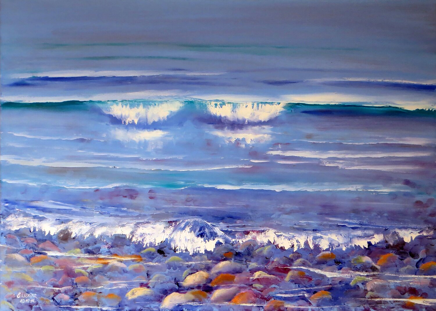 Music of the sea Elena Lukina Originalgemälde zu verkaufen