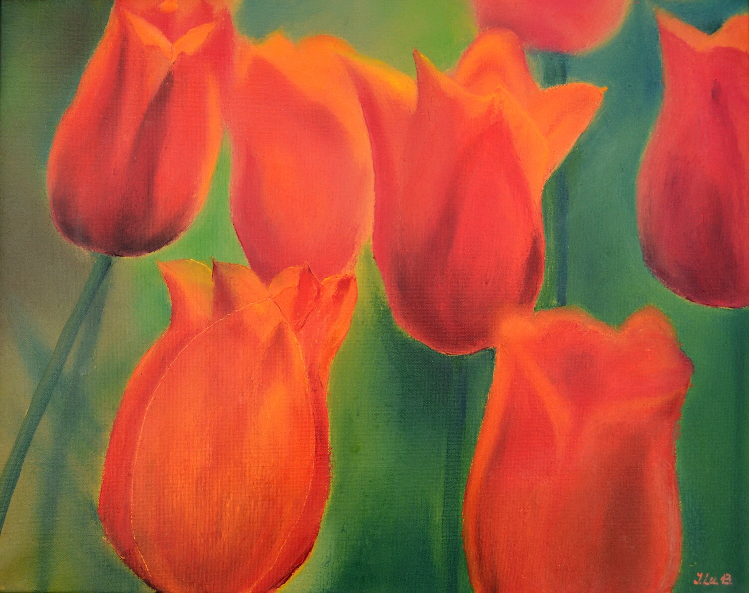 Scarlet tulips Elena Lukina