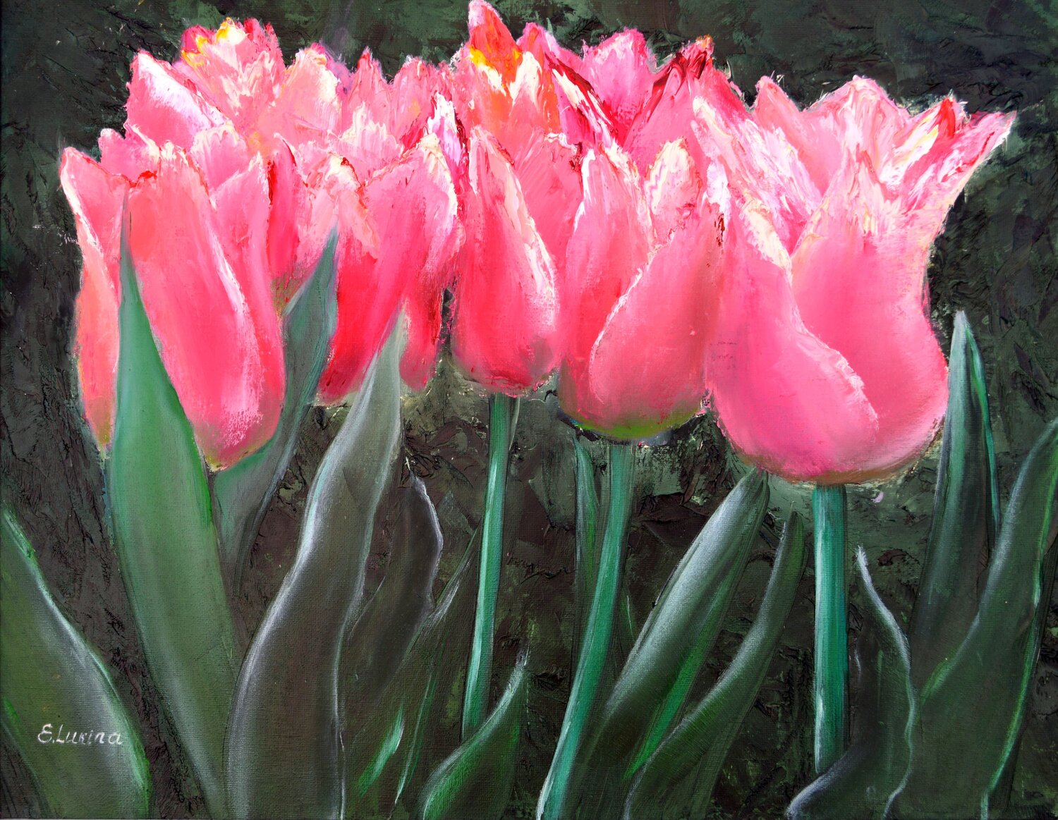 Pink  tulips Elena Lukina