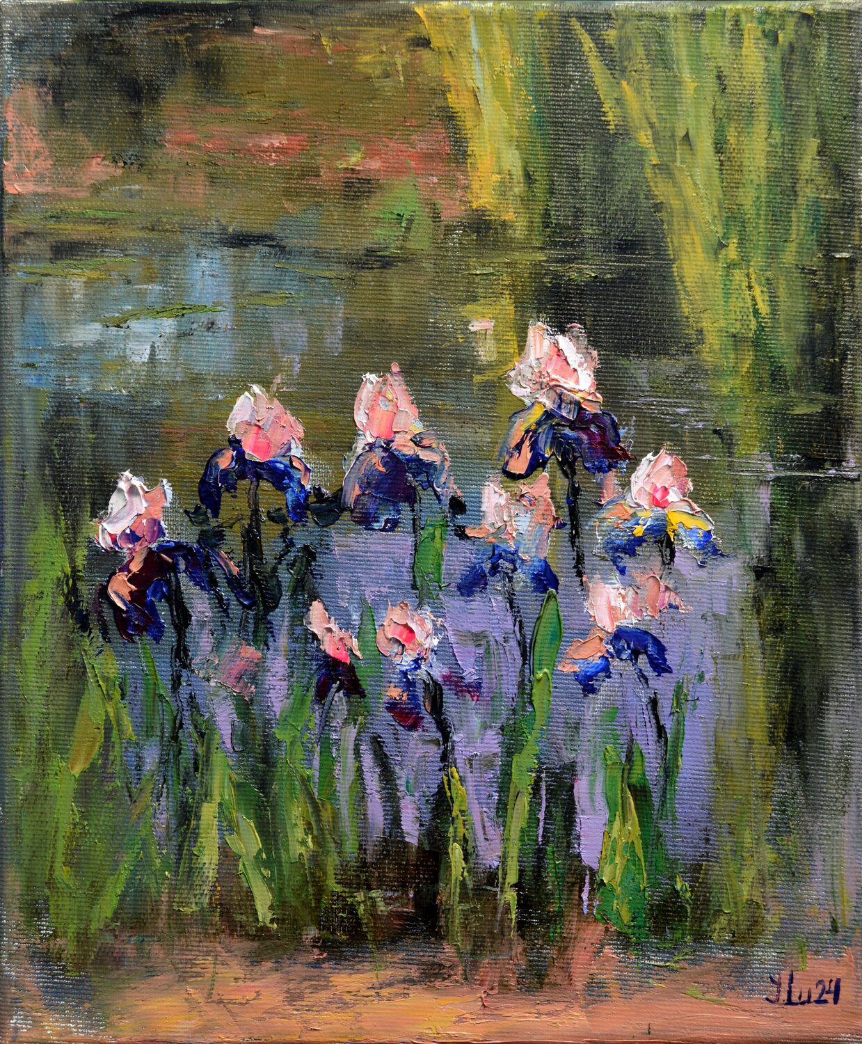 Irises on the pond Elena Lukina