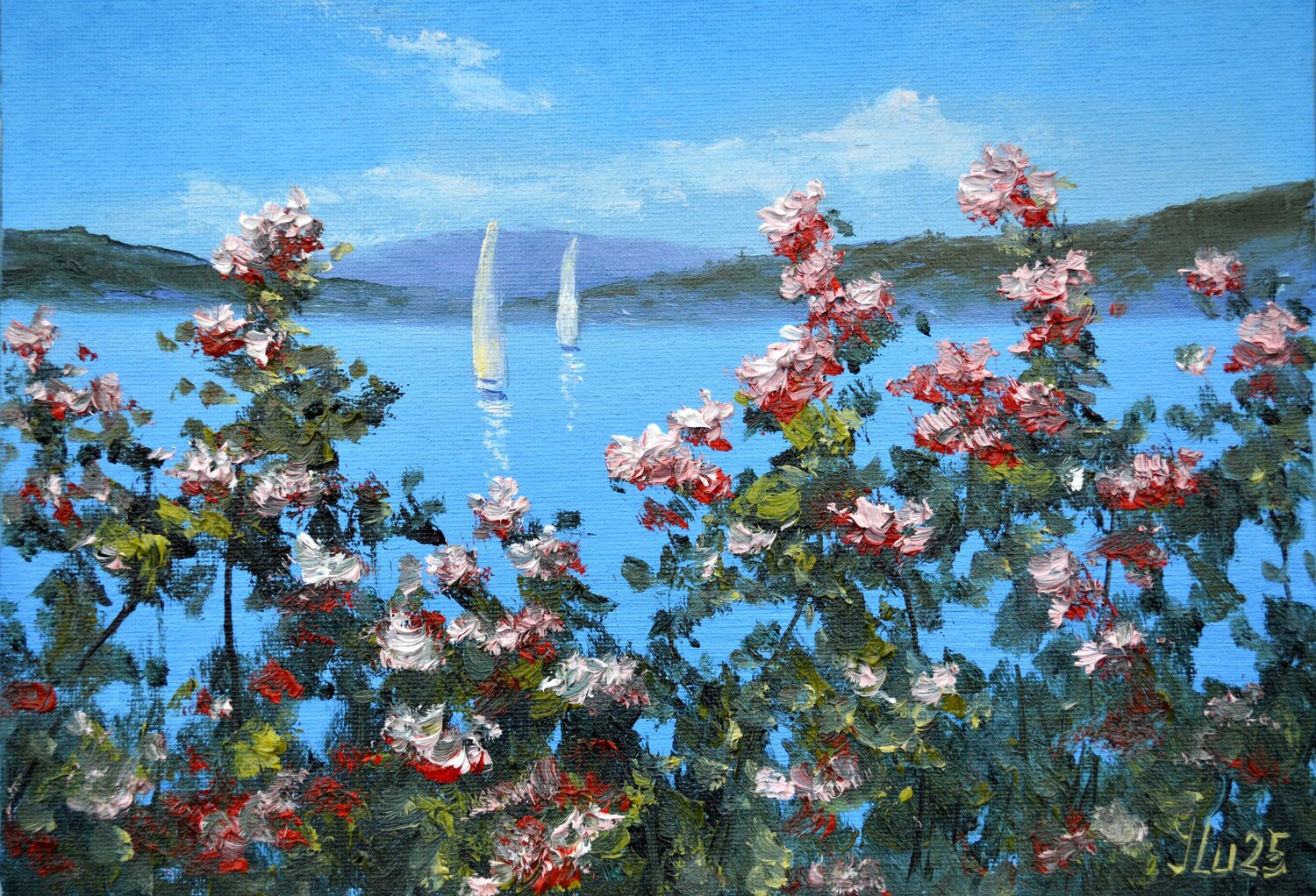 Romance of the sea 21X30 Elena Lukina Originalgemälde zu verkaufen
