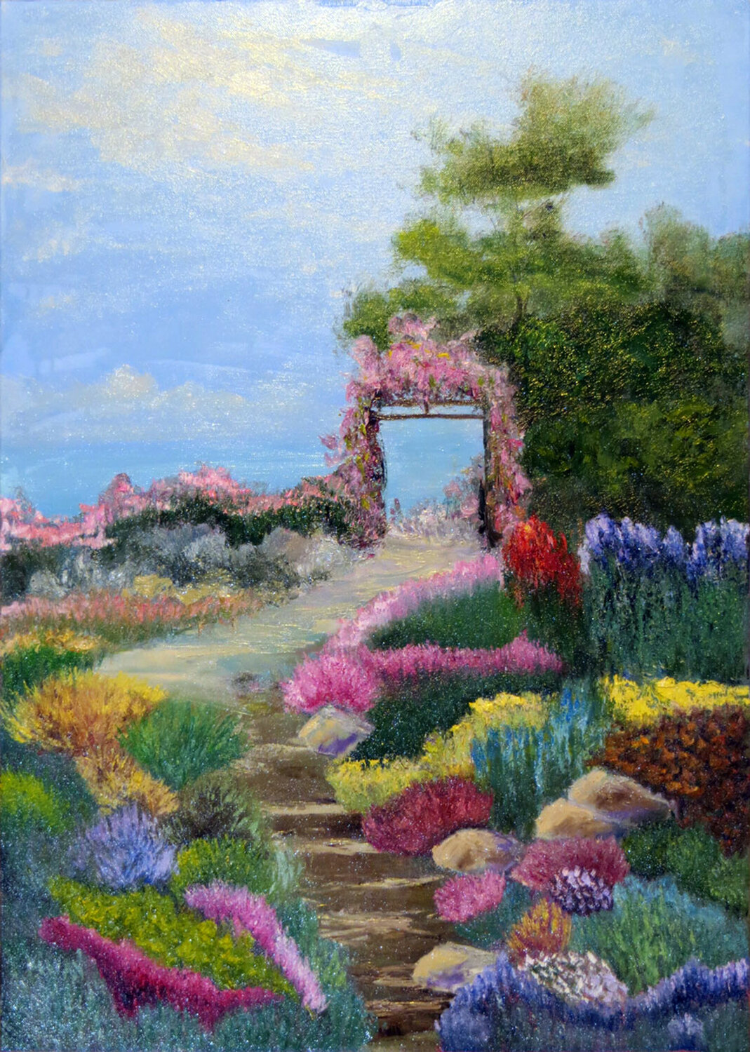 The Path to the Sunlit Arch Elena Lukina Pintura original en venta