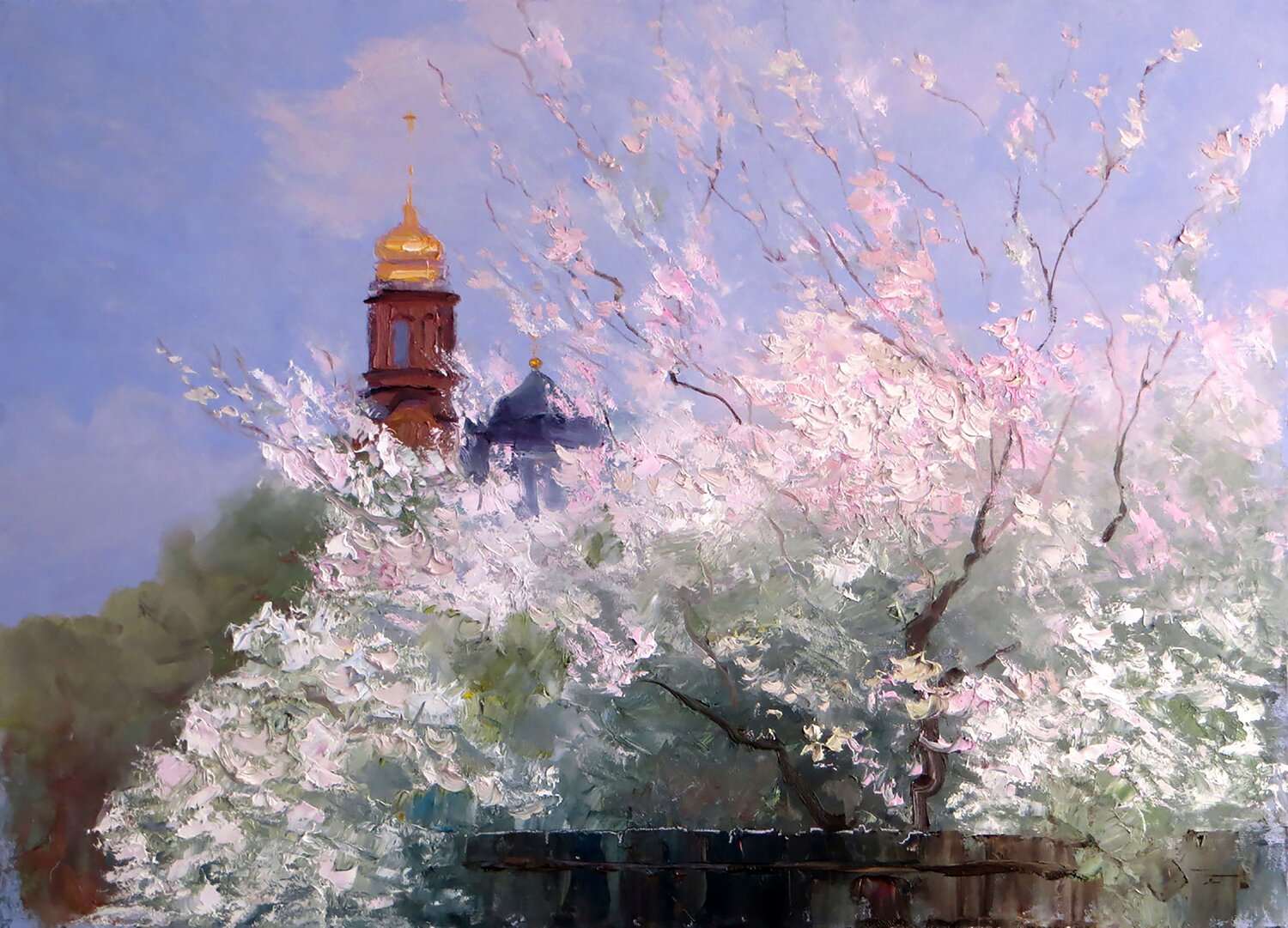 Blooming garden Elena Lukina Peinture originale à vendre