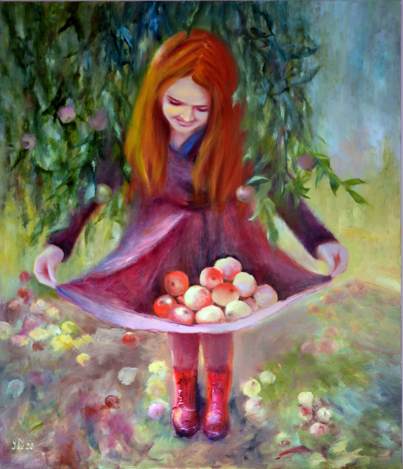 Girl with apples Elena Lukina