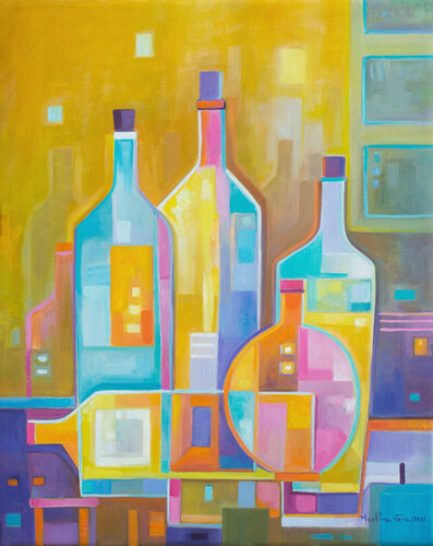 Cubist Wine # 13 von Marlina Vera, Malerei kaufen auf Singulart
