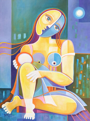 Mother and Child #5 van Marlina Vera, Schilderij te koop op Singulart