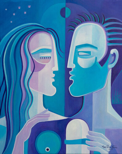 Falling in Love van Marlina Vera, Schilderij te koop op Singulart