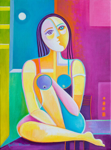 Woman at Peace #7 van Marlina Vera, Schilderij te koop op Singulart