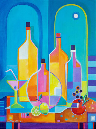 Cubist Wine # 13 von Marlina Vera, Malerei kaufen auf Singulart