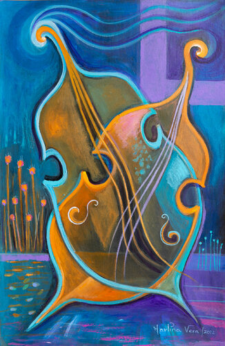 Autumn Cellos by Marlina Vera, Work on Paper for Sale on Singulart