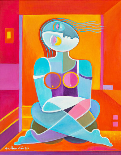 Woman at Peace #8 by Marlina Vera, Painting for Sale on Singulart