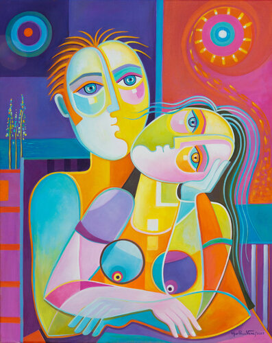 One Love Under Two Moons von Marlina Vera, Malerei kaufen auf Singulart