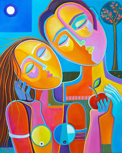 First Love Adam and Eve von Marlina Vera, Malerei kaufen auf Singulart