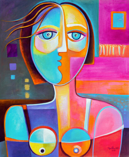 Modern Woman di Marlina Vera, Pittura in vendita su Singulart