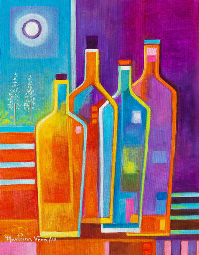 Cubist Wine # 21 von Marlina Vera, Malerei kaufen auf Singulart