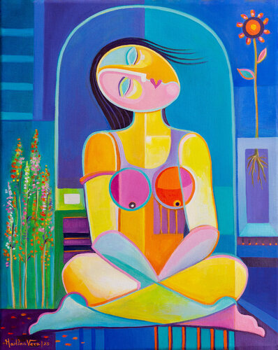 Woman at Peace #10 di Marlina Vera, Pittura in vendita su Singulart