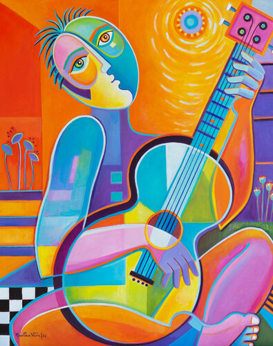 Summer Guitarist von Marlina Vera, Malerei kaufen auf Singulart