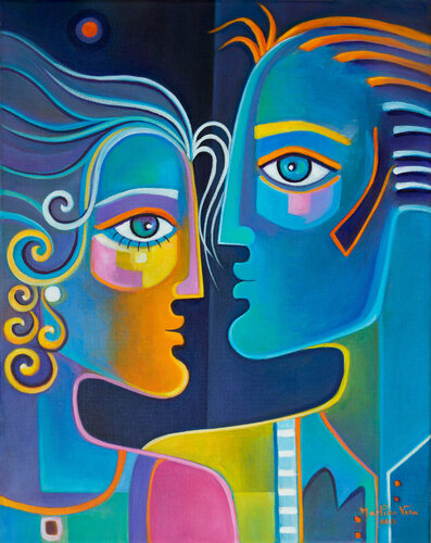 Couple # 14 van Marlina Vera, Schilderij te koop op Singulart